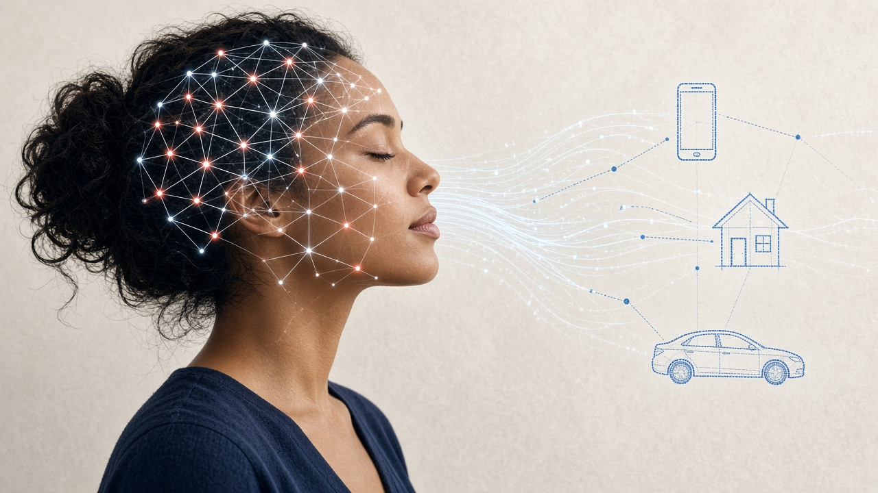 Calm profile with soft neural mesh linking phone, home, and vehicle interfaces